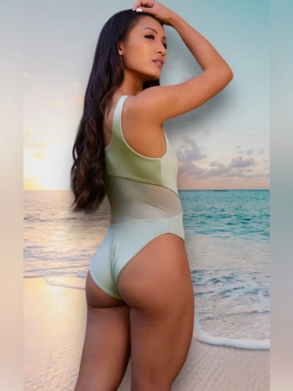 NWT BuffBunny Vitamin Sea Mojito one piece swimsuit sz M